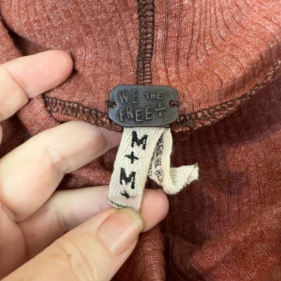 Free People We The Free Londontown Ribbed Thermal Top Size Medium - Picture 9 of 11